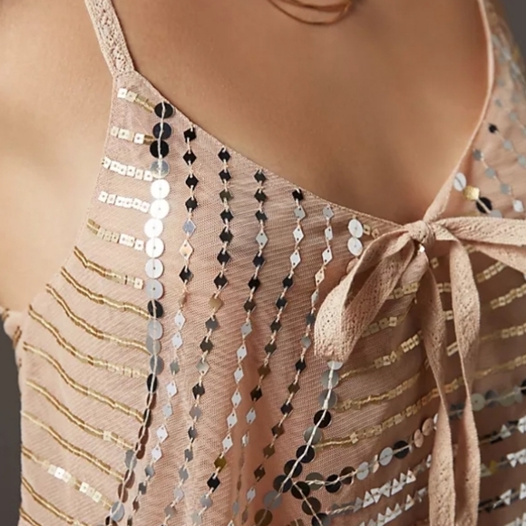 Anthropologie sequin sheer tank - Picture 2 of 8